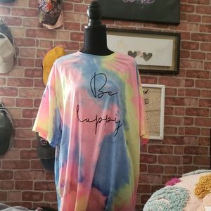 Be Happy Tye Dye T-Shirt